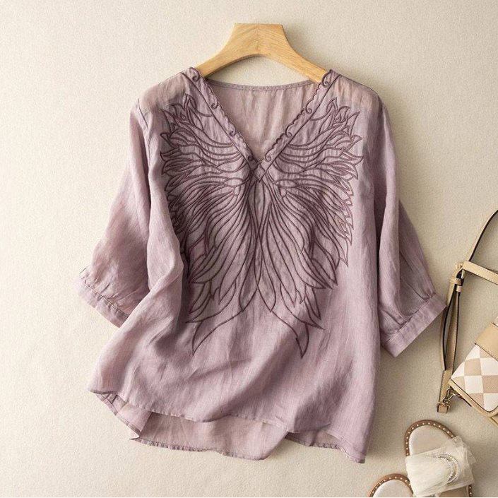 Urbantees Embroidered Top Urbantees embroidered cotton top – comfortable women’s streetwear fashion