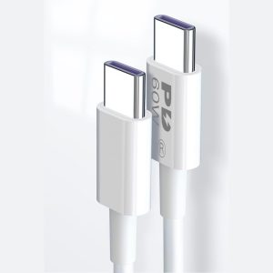 STAR LEO’S USB-C to USB-C Cable, Fast Charging, 2m Length, White (60W Cable)