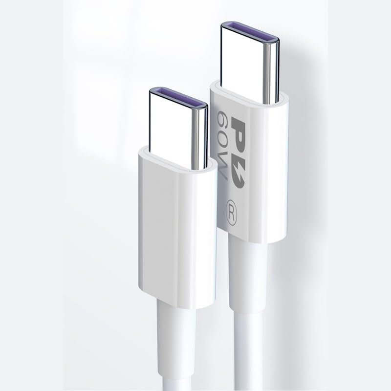 STAR LEO’S USB-C to USB-C Cable, Fast Charging, 2m Length, White (60W Cable)